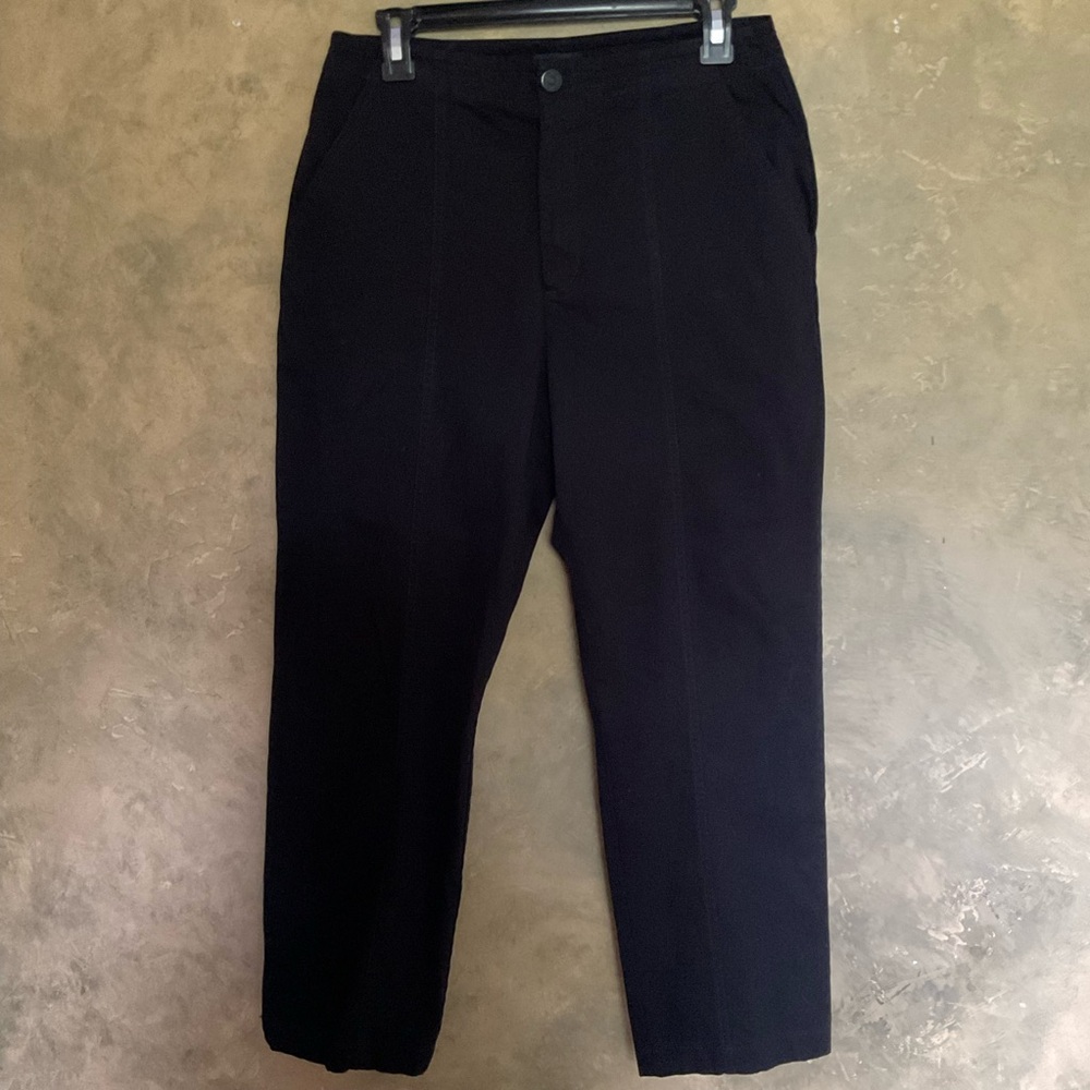 Naf Naf High Rise Straight Leg Ankle Crop Trousers 8 Black